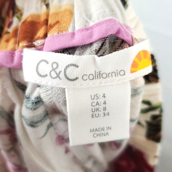NWT C&C California Floral Linen Shorts - Picture 9 of 10